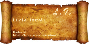 Luria István névjegykártya